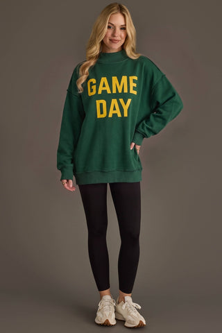 Game Day & Sunday Funday Reversible Sweatshirt - Green