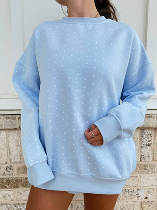 Baby Blue Polka Dot Sweatshirt