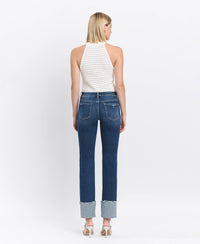Lovervet Mid Rise Cuffed Slim Straight Jeans
