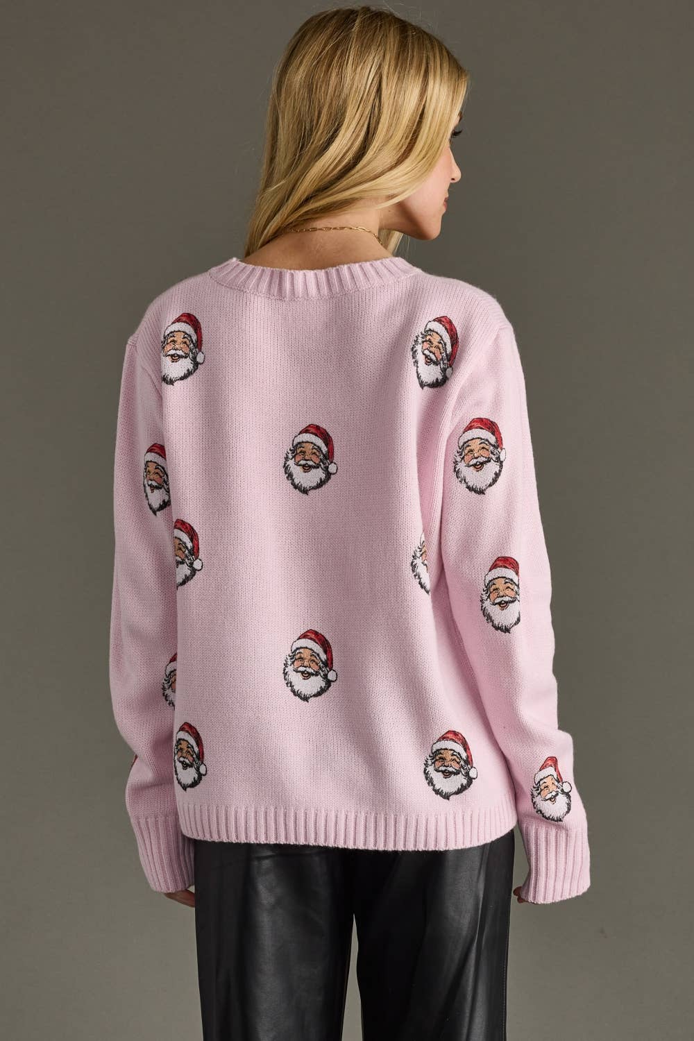 Light Pink Santa Sweater