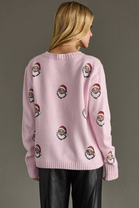 Light Pink Santa Sweater