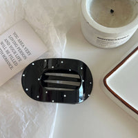 Jumbo Lay Flat Oval Hair Claw Clips