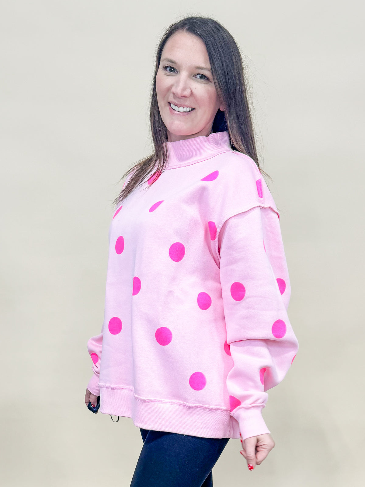 Amore Reversible Mock Neck Sweatshirt