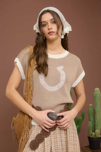 Hannah Horseshoe Knit Top
