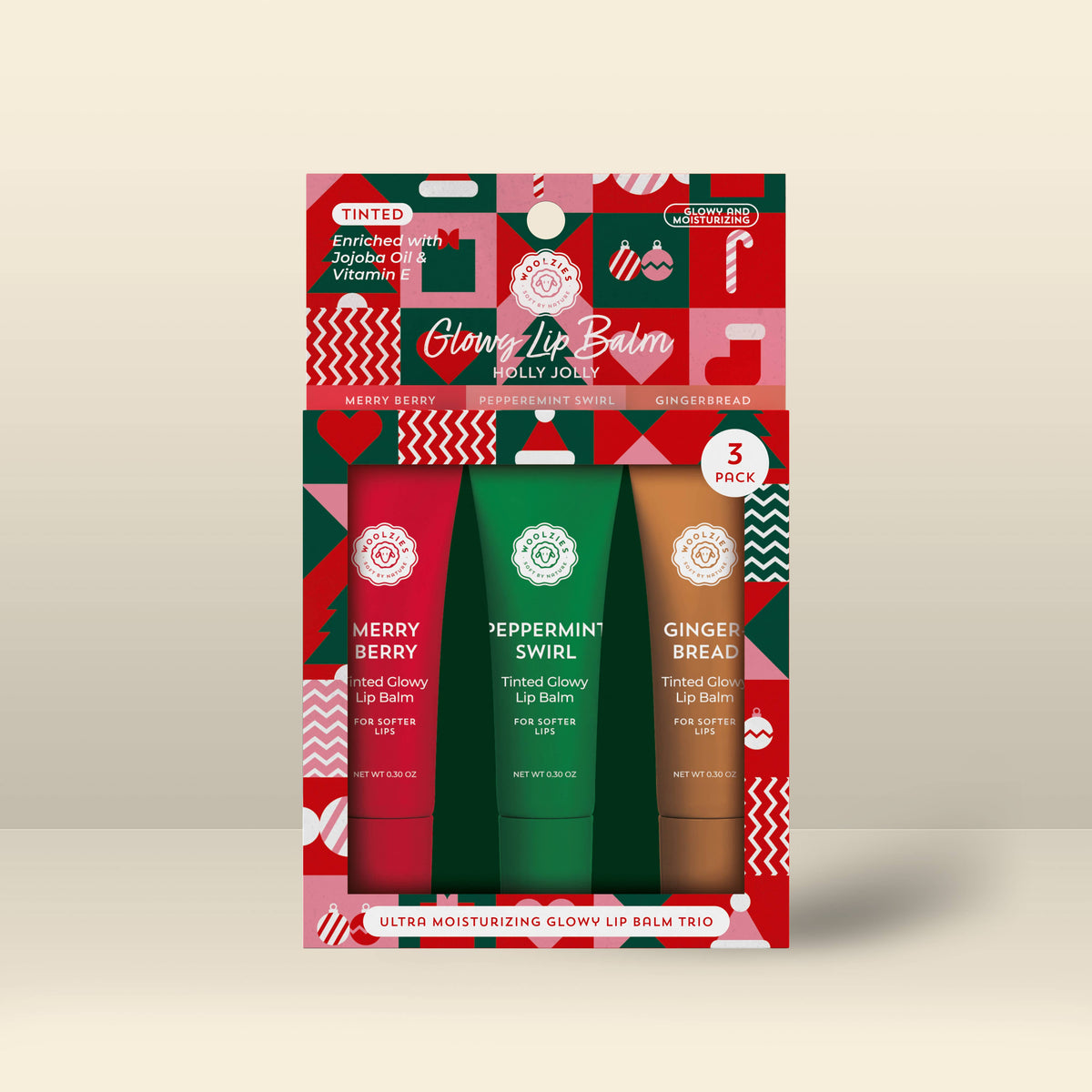 Holly Jolly Glowy Lip Balm Trio