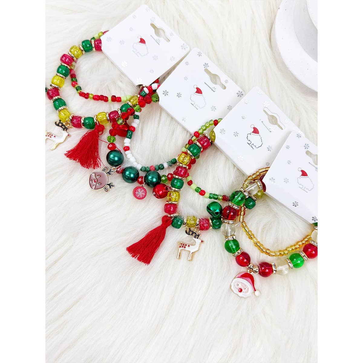 Christmas Theme Bracelet with Charm and Tessel