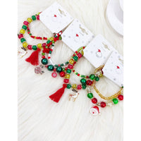 Christmas Theme Bracelet with Charm and Tessel