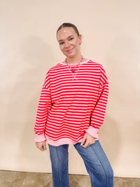 Harper Oversized Striped Sweatshirt