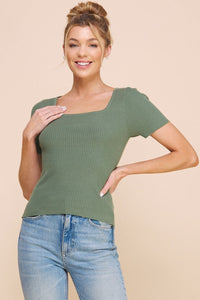 Monique Short Sleeve Knit Top