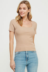 Monique Short Sleeve Knit Top