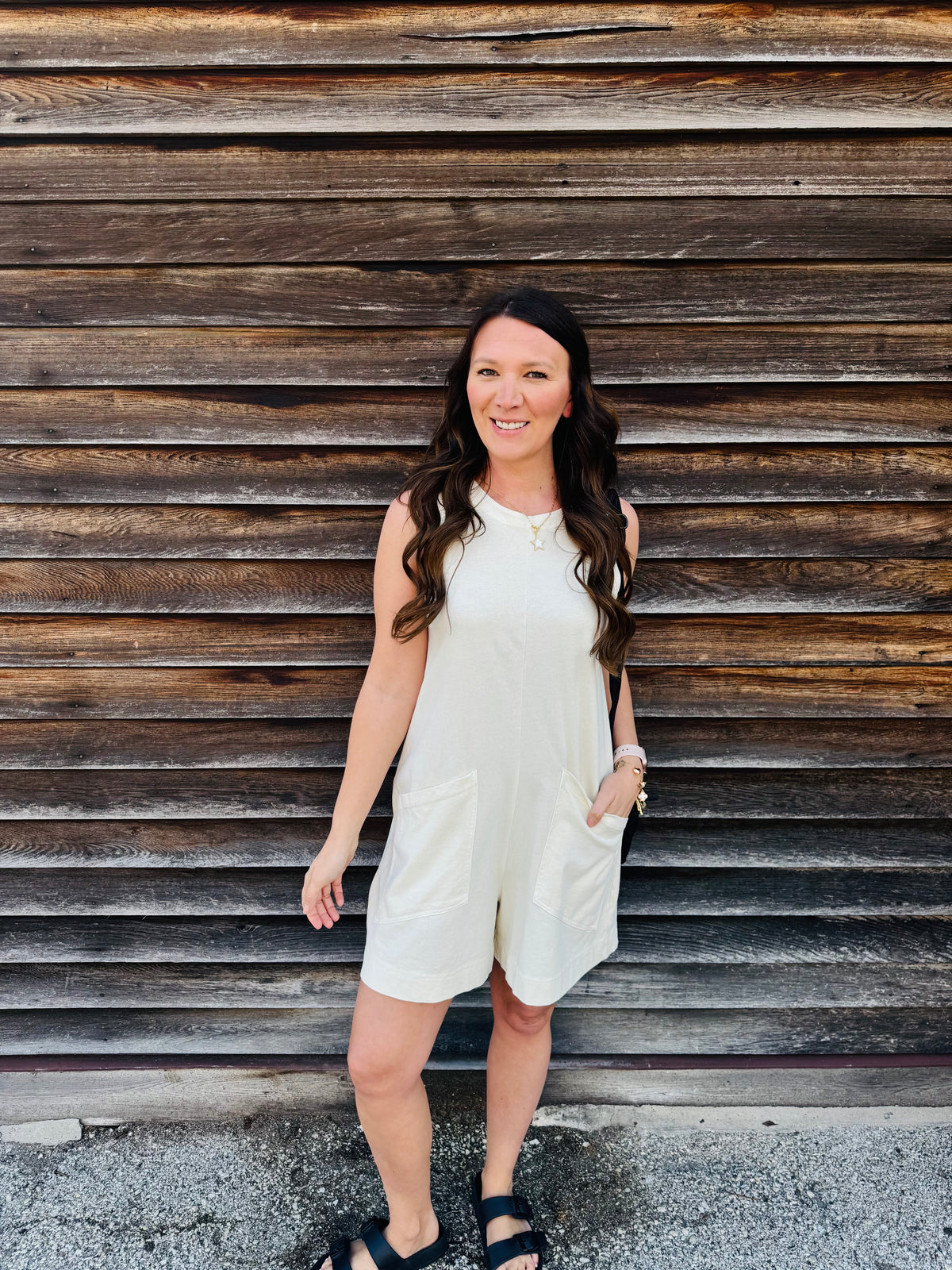 Pocket Detail Sleeveless Comfy Romper