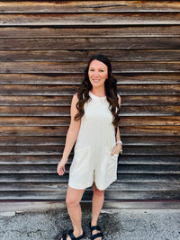 Pocket Detail Sleeveless Comfy Romper