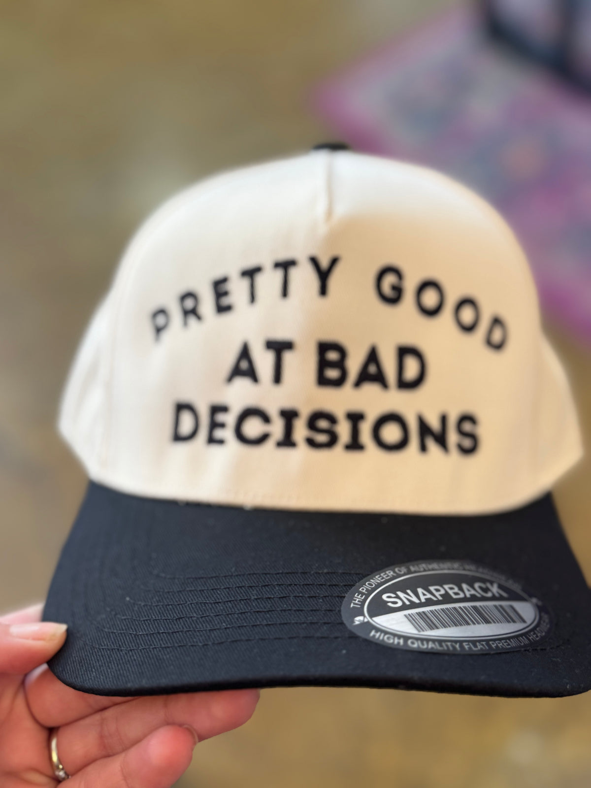 Pretty Good At Bad Decisions Canvas Hat