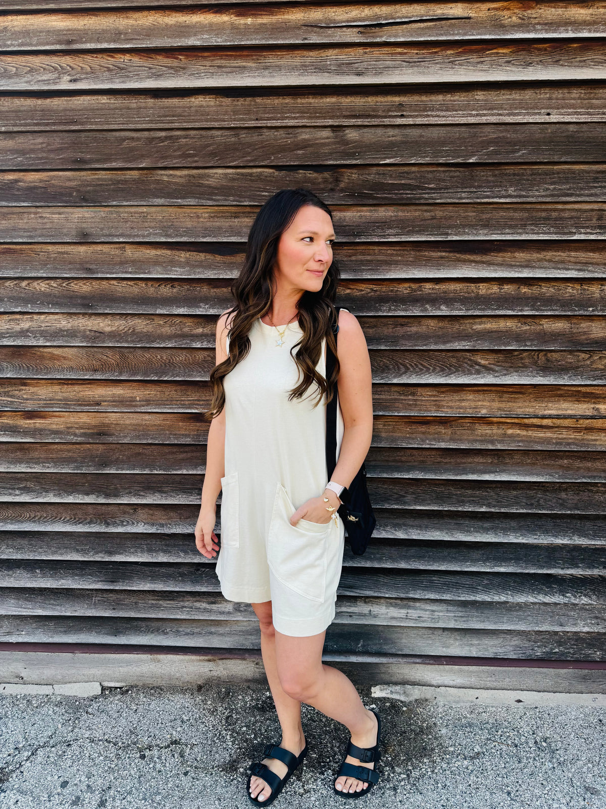 Pocket Detail Sleeveless Comfy Romper