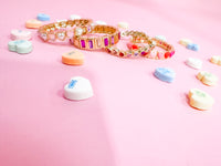 Amore Hearts and Gem Stretch Bracelet