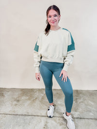 Carmen Contrast Sweatshirt - Green