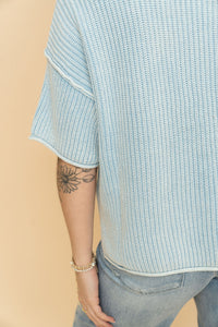 Polly Washed Knit Short Sleeve Top
