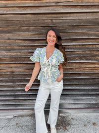 Garden Breeze Tie Front Blouse