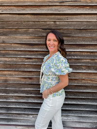 Garden Breeze Tie Front Blouse