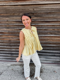 Golden Glow Tie Front Tank