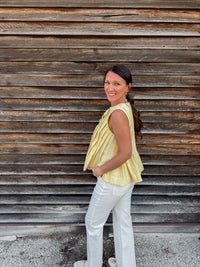Golden Glow Tie Front Tank