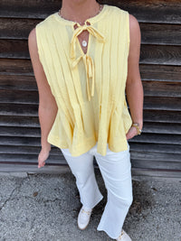 Golden Glow Tie Front Tank