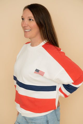 Vintage USA Oversized Sweatshirt - White