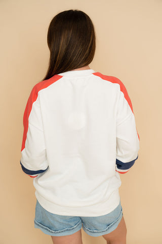 Vintage USA Oversized Sweatshirt - White