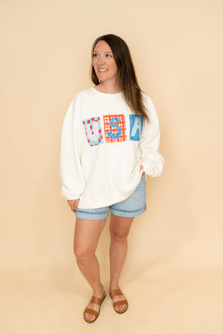 USA Patchwork Sweatshirt