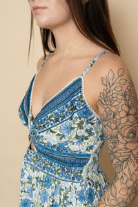 Zoey Floral Maxi Dress with Cutout