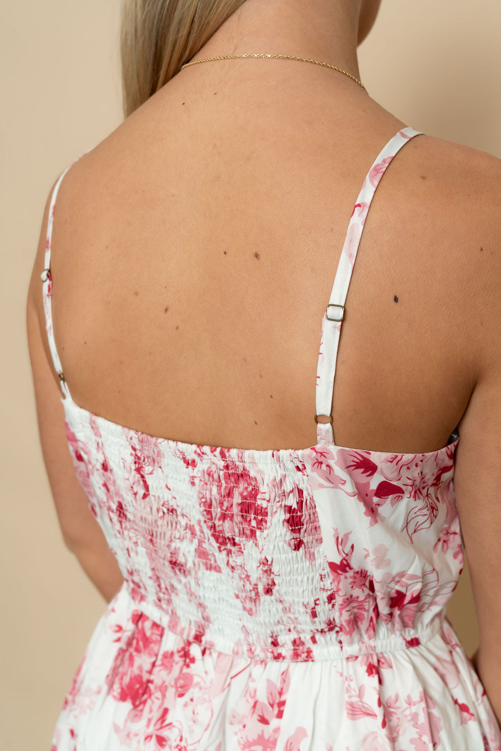 Betty Floral Piping Detail Midi Dress