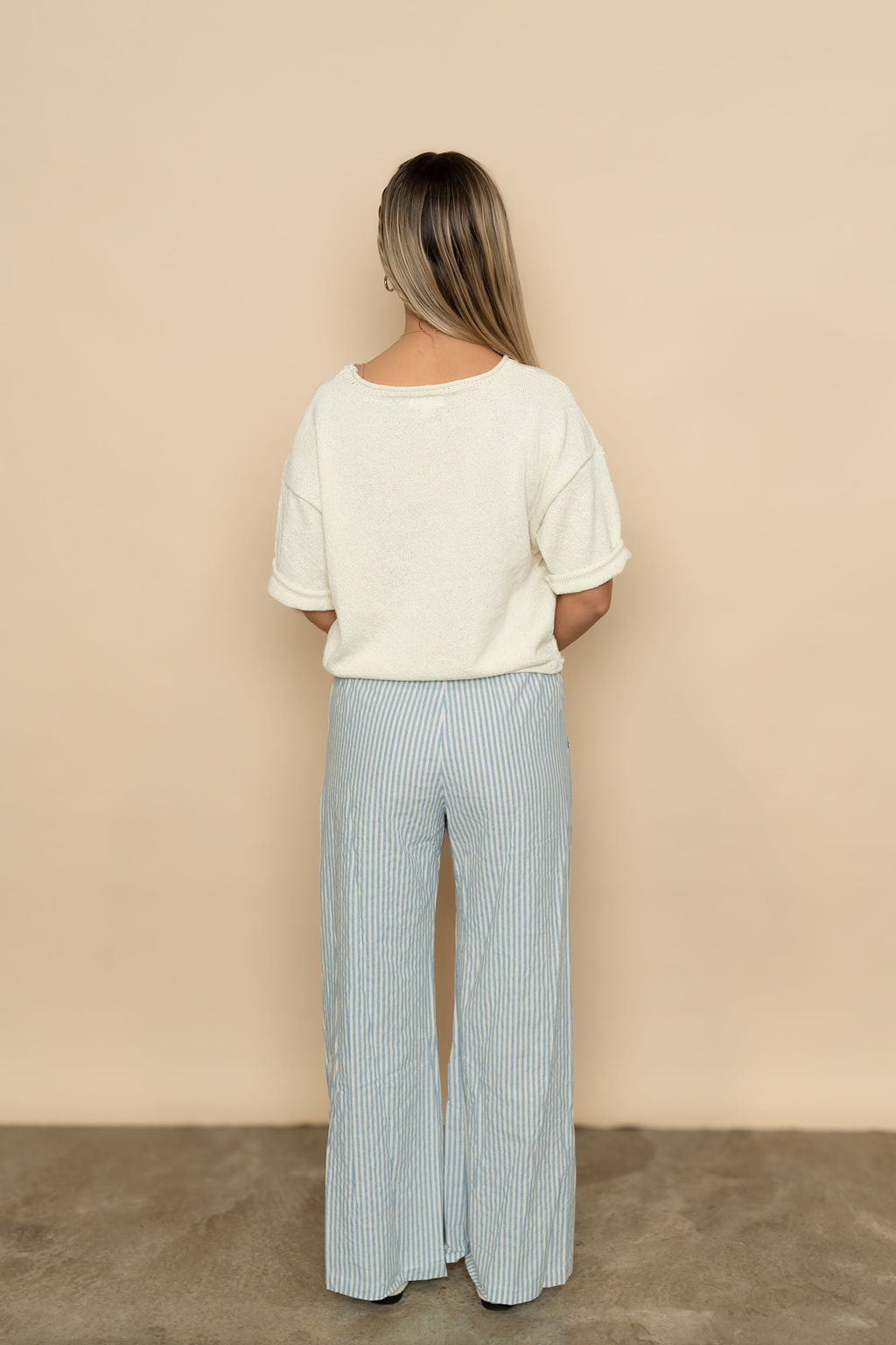 Sadie Striped Wide Linen Pants