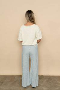 Sadie Striped Wide Linen Pants