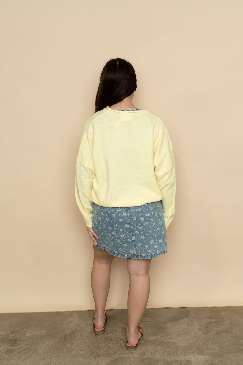 Hazel Floral Denim Mini Dress