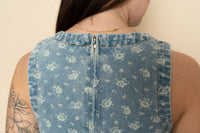 Hazel Floral Denim Mini Dress