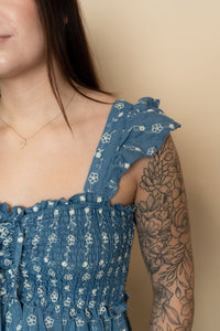 Darlene Floral Embroidered Maxi Dress