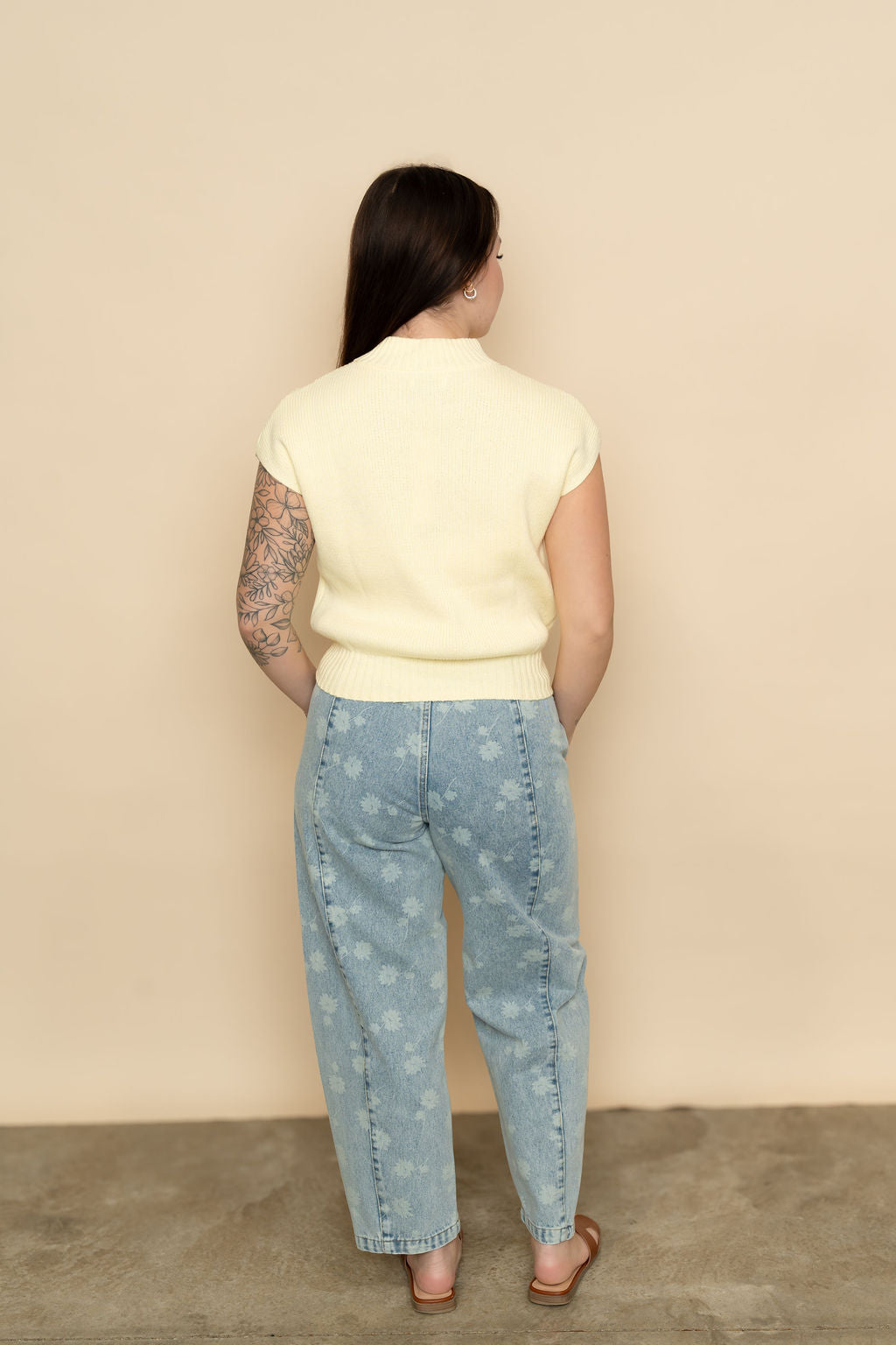 Marley Mock Neck Sweater - Yellow