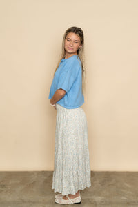 Tatum Button Up Sweater - Coastal Blue