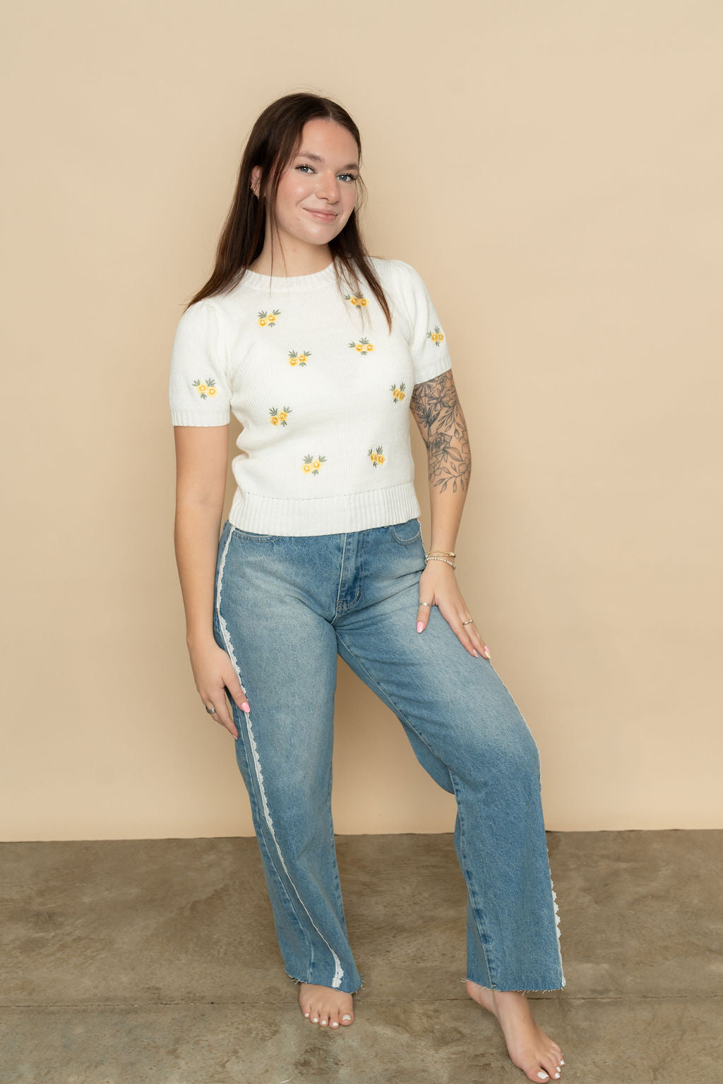 Gretchen Floral Embroidered Sweater