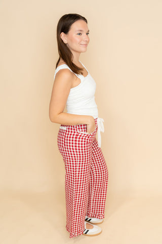 Ruthie Ruffled Bottom Gingham Pants