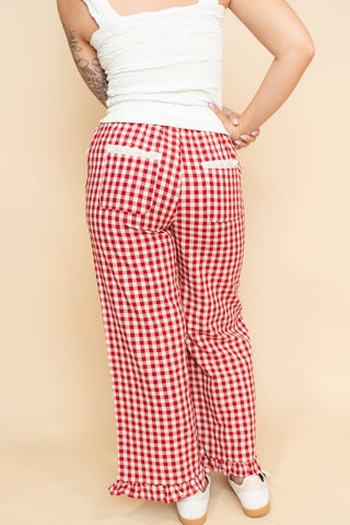Ruthie Ruffled Bottom Gingham Pants