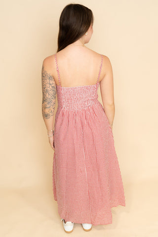 Briar Gingham Bow Maxi Dress