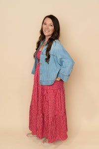 Sofie Gingham Maxi Dress