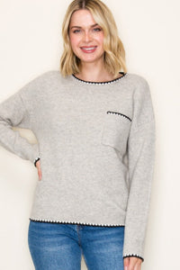 Molly Color Trimmed Pullover
