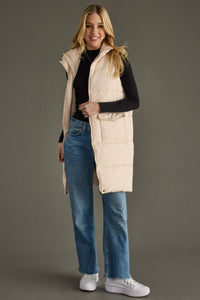Cooper Long Vest - Cream