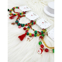 Christmas Theme Bracelet with Charm and Tessel