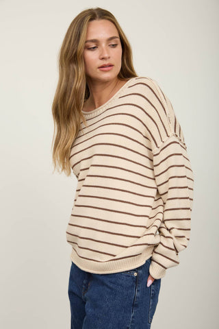 Carmen Striped Crew Neck Sweater