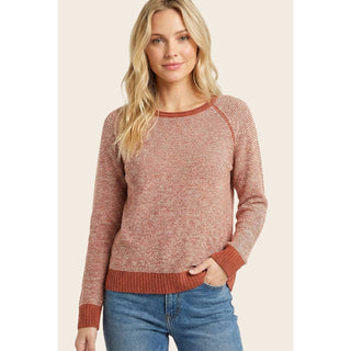Corey Striped Sweater - Rust