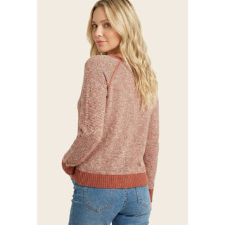 Corey Striped Sweater - Rust