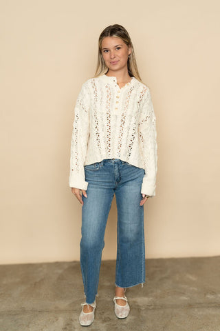 Alix Knit Button Down Sweater - Wild Lavender Boutique